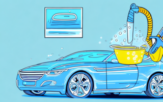 A private property with a car being washed