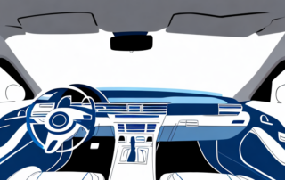 The interior of a car