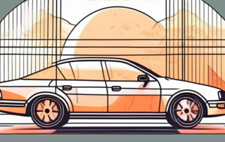 A car parked under the sun with the interior shielded by reflective heat insulation film on the windows