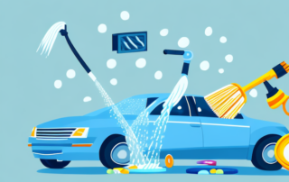 A car being washed on a private property
