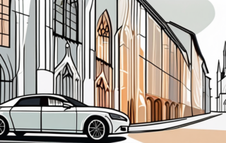 A car with tinted windows parked on a scenic regensburg street