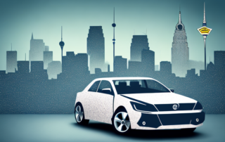 A car in the process of being wrapped in vinyl