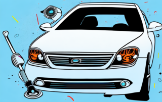 A car partially covered with a vinyl wrap