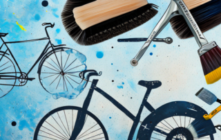 A bicycle with visible scratches on it