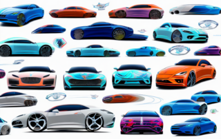 A variety of unique and creatively designed cars