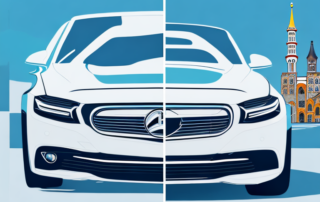 A sleek car with a glossy