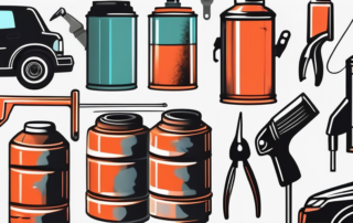 A variety of car parts