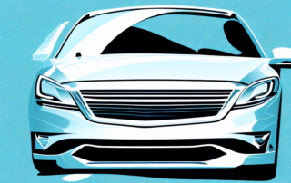 A shiny car covered in chrome foil