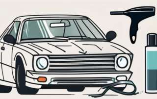 A car with areas of chipped clear coat