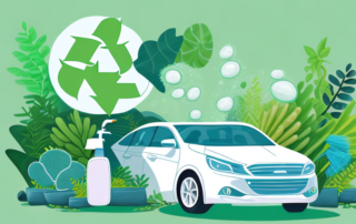 A car being cleaned with eco-friendly