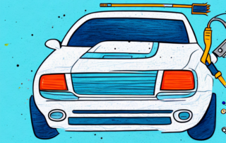 A car with visible paint damage