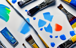 Various tools such as a paintbrush