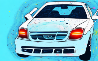 A car with a highlighted