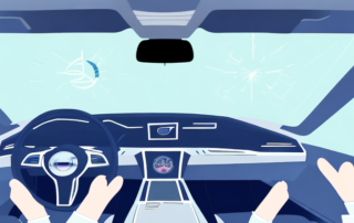 Several different types of cockpit sprays arranged on a car dashboard