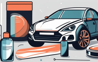 A car with visible scratches on the paintwork