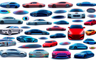 A variety of cars with different shapes and colors