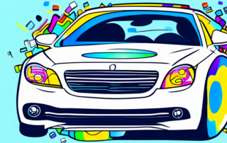 A shiny car with large