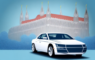 A car in the middle of the foiling process