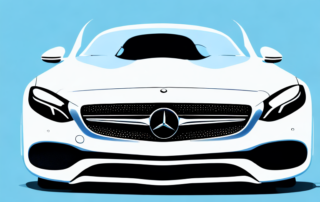 A sleek car with a vibrant