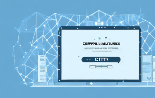 A computer with a digital certificate on the screen