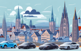 A variety of car detailing tools and products