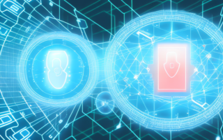 Two digital devices exchanging encrypted data