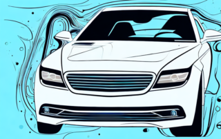 A sleek car with a vibrant