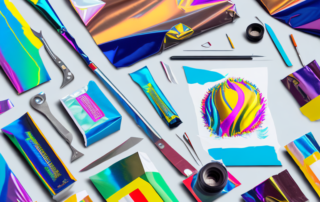 A trailer being wrapped in a glossy