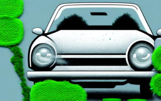 A car with visible moss growing on the window seals
