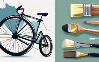 A bicycle with visible paint damage