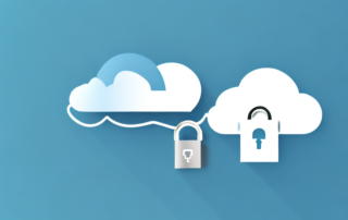 A cloud secured with a padlock