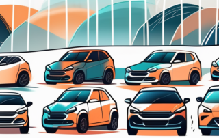 Several cars with different types of protective films applied