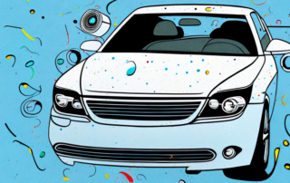 A car partially covered with a vinyl wrap