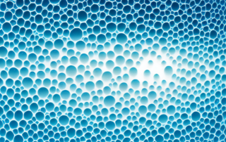 A glass surface with half of it treated with nanocoating