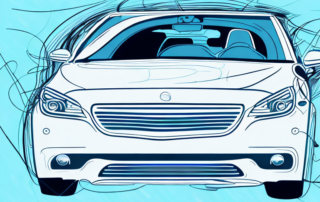 A car being transformed through various stages with the use of adhesive car films