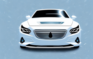 A sleek car covered in white protective foil