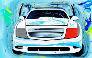 A car half-covered in fresh