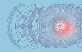 A balanced scale with symmetrical objects on one side and asymmetrical objects on the other
