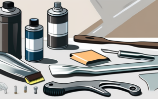 Various tools used for repairing clear coat