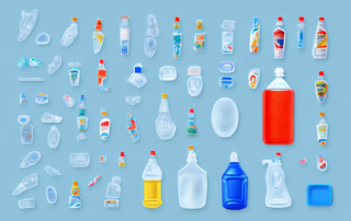 Various plastic items like a plastic chair