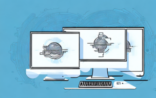 Two computers connected by a secure