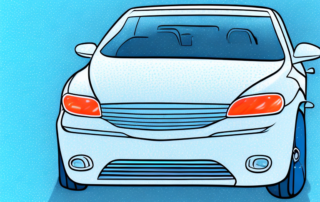 A car with a glossy finish parked in a driveway