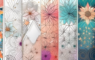 Various colorful self-adhesive foils with different motifs such as flowers
