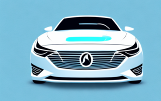 A sleek car with a shiny