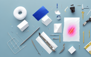 Various tools used for foiling like foil rolls