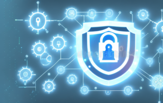 A usb stick surrounded by a shield symbolizing data protection