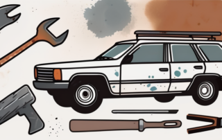 A car with visible rust spots