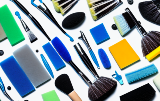 Several high-quality car care kits with various tools like brushes