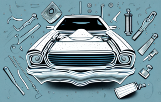 A car with partially peeled off foil