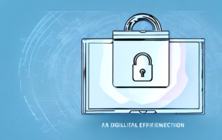 A digital lock on a file folder